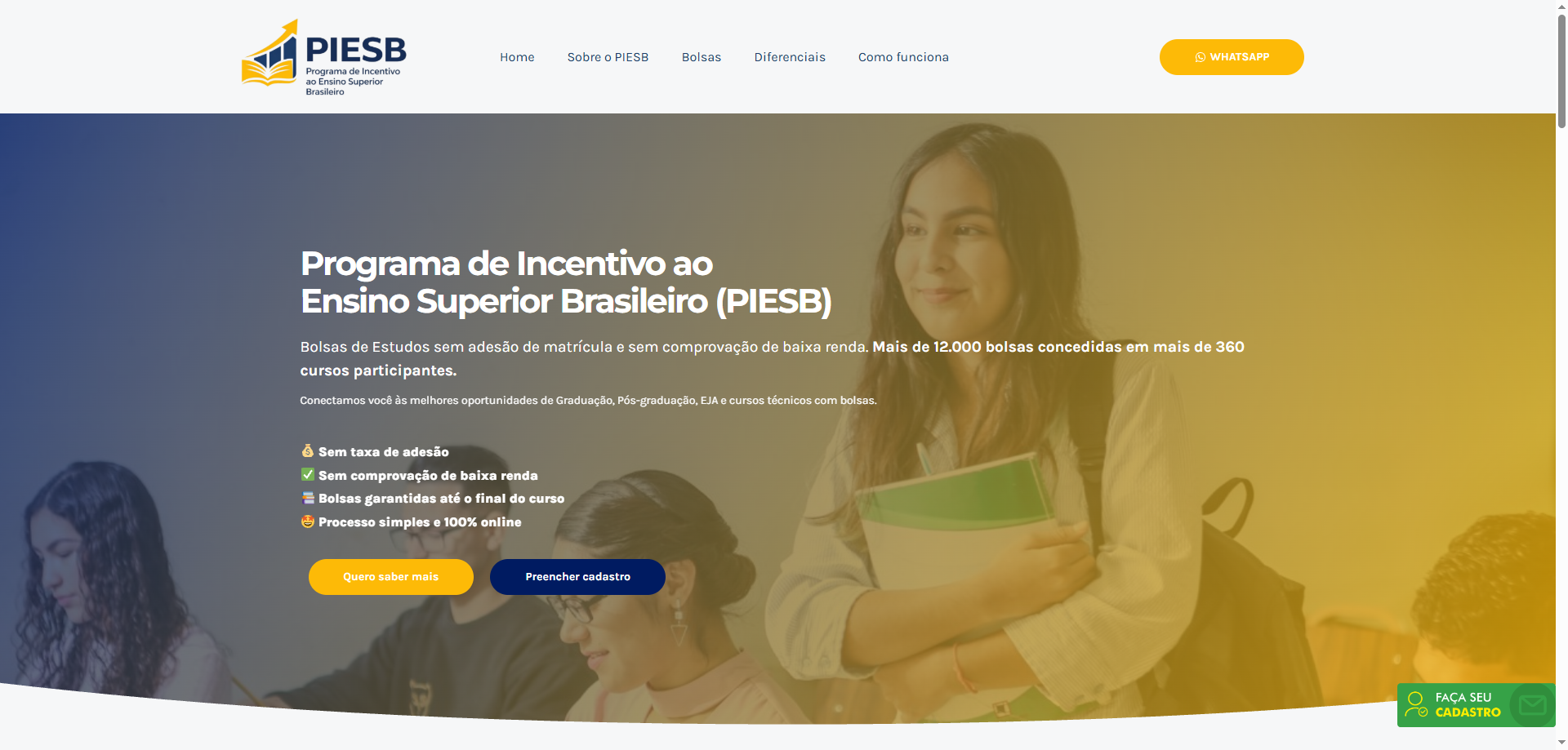 Site profissional para instituição de educação criado pela Agência Spin