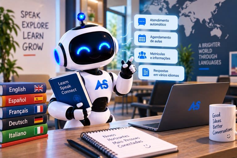 Automação de processos com IA para escola de idiomas em Porto Alegre