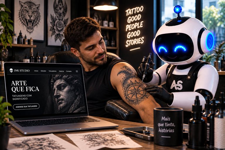 Criação de site para estúdio de tatuagem em Porto Alegre