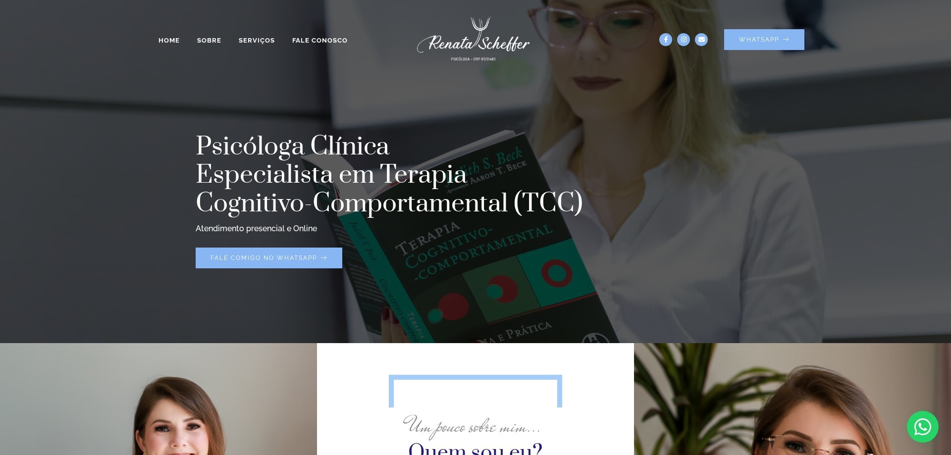 Site Psicóloga Renata Scheffer criado pela Agência Spin, Psicologia · RS
